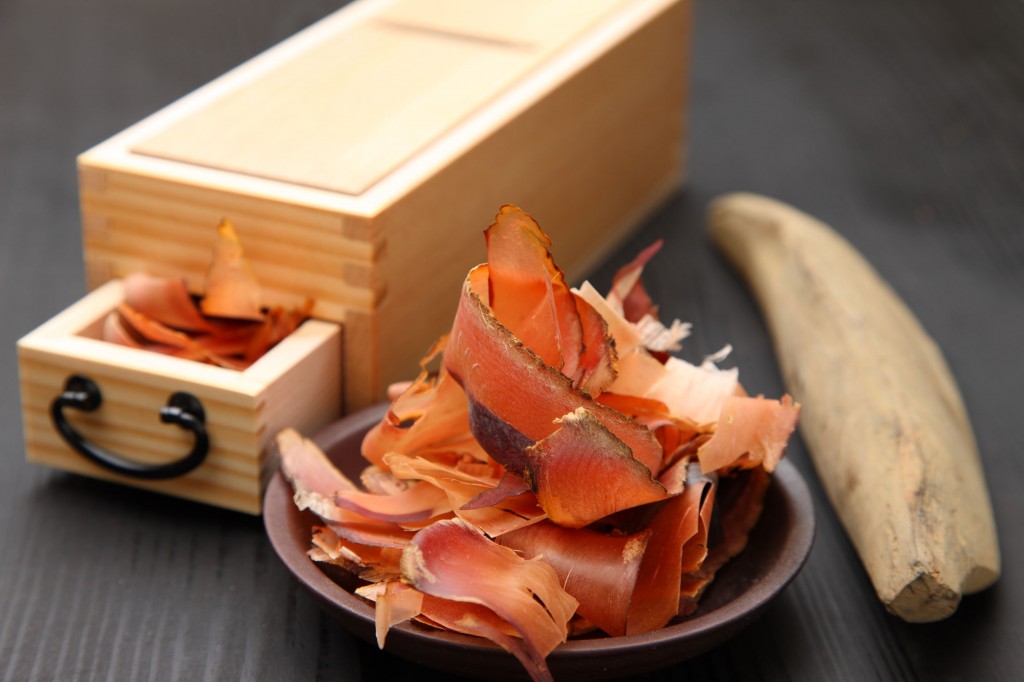 31842559 - dried bonito for japanese soupstock with dried bonito slicer