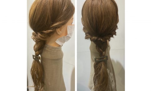 ゆる巻きで今っぽく！不器用でもOKなひとつ結びヘアアレンジ